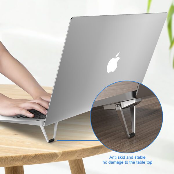 Compact Laptop Cooling Stand – Foldable Metal Holder for Tablets & Laptops | Shop Now on CyberRigStore.com