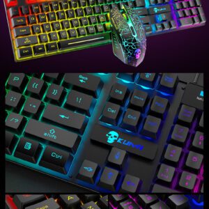 Kuiying T6RGB Luminous Keyboard And Mouse Set | Shop Now on CyberRigStore.com