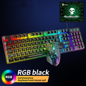 Kuiying T6RGB Luminous Keyboard And Mouse Set | Shop Now on CyberRigStore.com