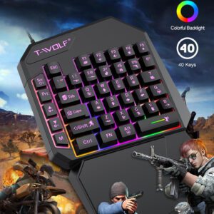 Leilang TF950 Pro Elite One-Handed Gaming Keyboard and Mouse Combo | Shop Now on CyberRigStore.com