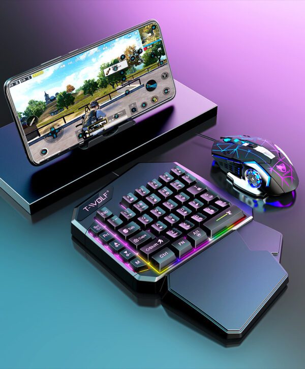 Leilang TF950 Pro Elite One-Handed Gaming Keyboard and Mouse Combo | Shop Now on CyberRigStore.com