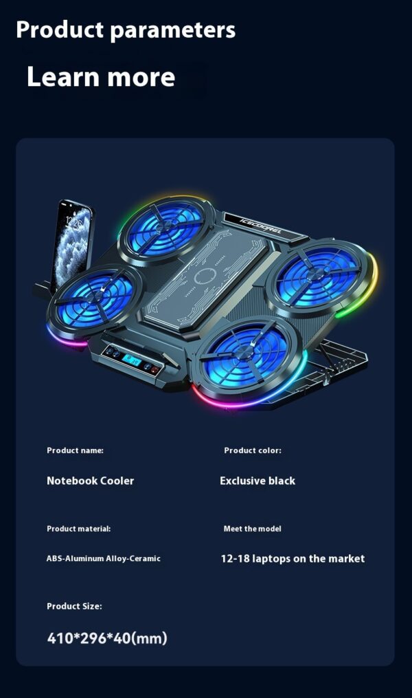 Notebook Play Speed 4-core Laptop Cooler – RGB & Adjustable | Shop Now on CyberRigStore.com