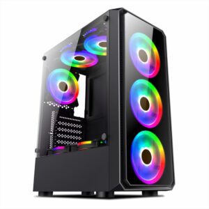 Double-Sided Tempered Glass PC Case – ATX, USB 3.0, Water-Cooling Ready | Shop Now on CyberRigStore.com