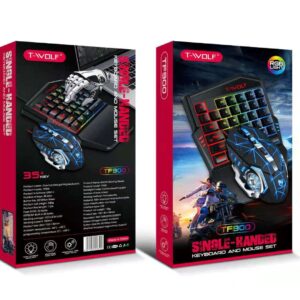 Leilang TF950 Pro Elite One-Handed Gaming Keyboard and Mouse Combo | Shop Now on CyberRigStore.com