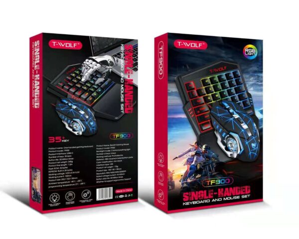 Leilang TF950 Pro Elite One-Handed Gaming Keyboard and Mouse Combo | Shop Now on CyberRigStore.com