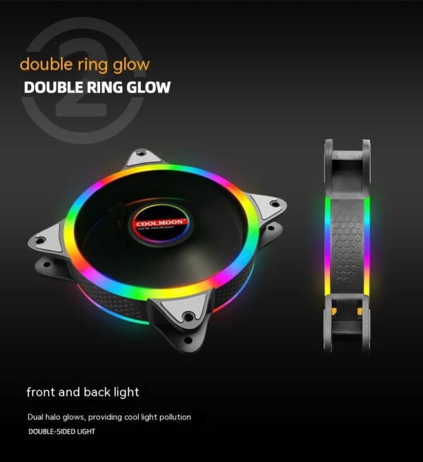 RainbowGlow Colorful LED Computer Fan – Vibrant & Efficient | Shop Now on CyberRigStore.com