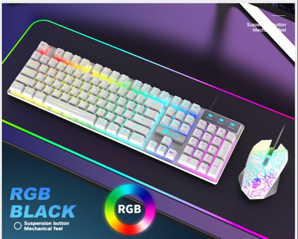 Kuiying T6RGB Luminous Keyboard And Mouse Set | Shop Now on CyberRigStore.com