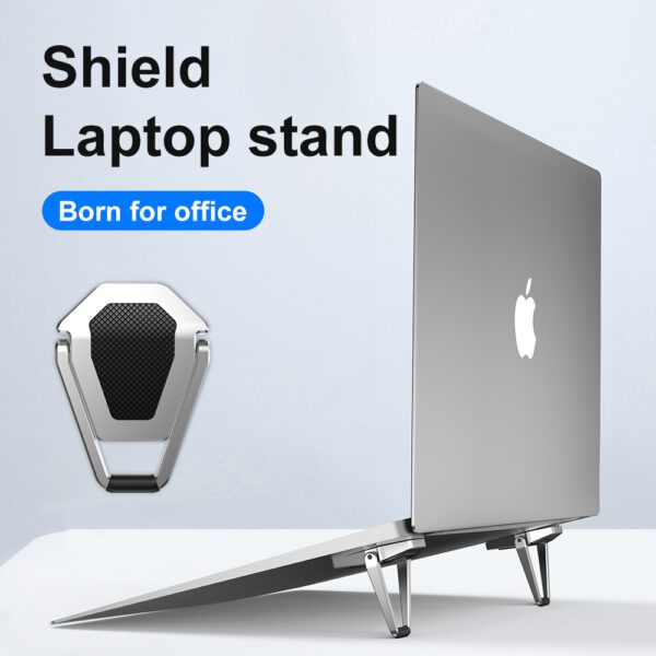 Compact Laptop Cooling Stand – Foldable Metal Holder for Tablets & Laptops | Shop Now on CyberRigStore.com