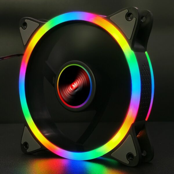 RainbowGlow Colorful LED Computer Fan – Vibrant & Efficient | Shop Now on CyberRigStore.com