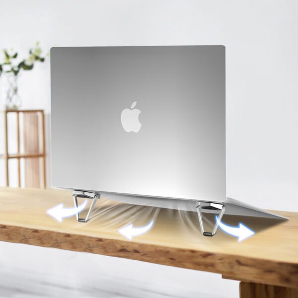 Compact Laptop Cooling Stand – Foldable Metal Holder for Tablets & Laptops | Shop Now on CyberRigStore.com