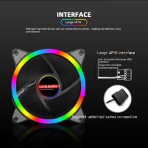 RainbowGlow Colorful LED Computer Fan – Vibrant & Efficient | Shop Now on CyberRigStore.com
