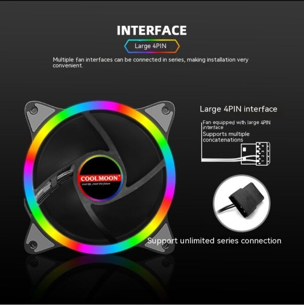 RainbowGlow Colorful LED Computer Fan – Vibrant & Efficient | Shop Now on CyberRigStore.com
