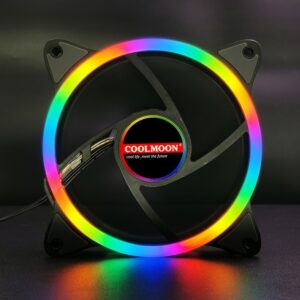 RainbowGlow Colorful LED Computer Fan – Vibrant & Efficient | Shop Now on CyberRigStore.com