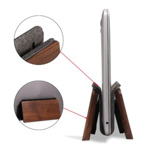 TimberDesk Solid Wood Laptop Stand – Durable Walnut Design | Shop Now on CyberRigStore.com