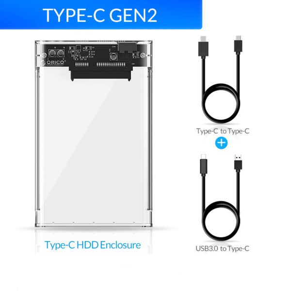 ORICO 2139C3 2.5" Transparent Hard Drive Enclosure | Shop Now on CyberRigStore.com