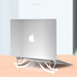 Compact Laptop Cooling Stand – Foldable Metal Holder for Tablets & Laptops | Shop Now on CyberRigStore.com