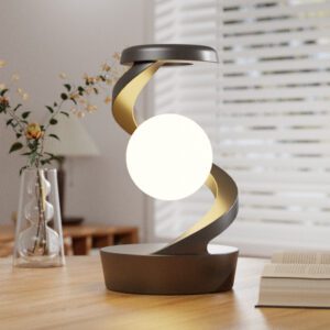 Rotating Moon Desk Lamp with Sensor Control & Wireless Charger | Shop Now on CyberRigStore.com