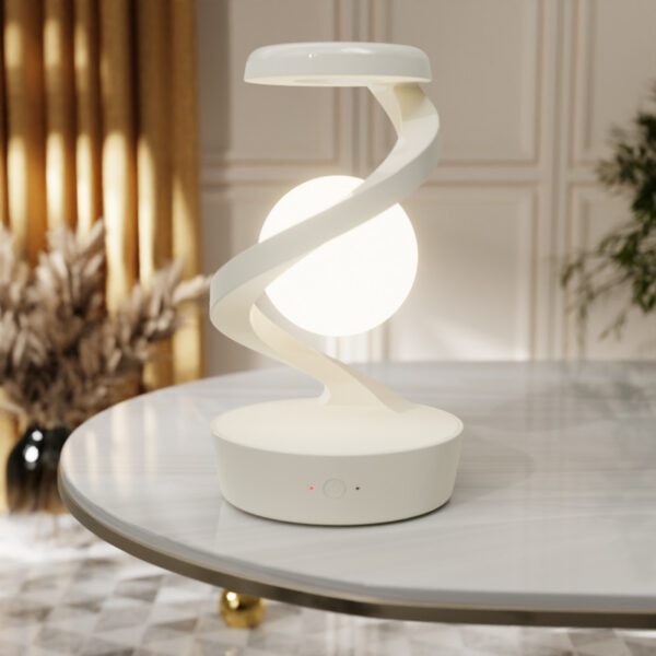 Rotating Moon Desk Lamp with Sensor Control & Wireless Charger | Shop Now on CyberRigStore.com