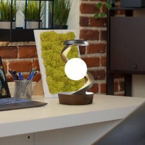 Rotating Moon Desk Lamp with Sensor Control & Wireless Charger | Shop Now on CyberRigStore.com