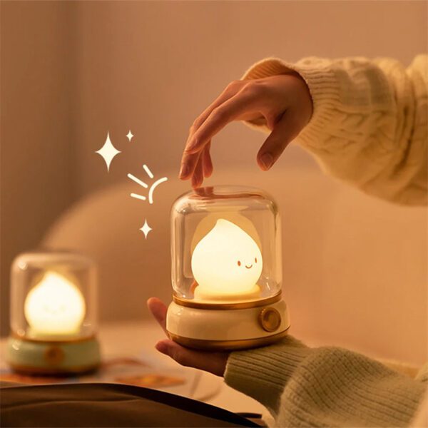 Retro Mini LED Night Lamp with USB Rechargeable Battery | Shop Now on CyberRigStore.com