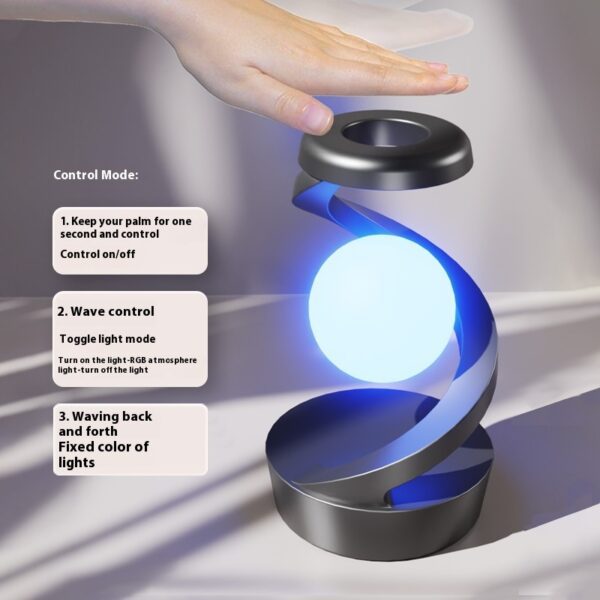 Rotating Moon Desk Lamp with Sensor Control & Wireless Charger | Shop Now on CyberRigStore.com