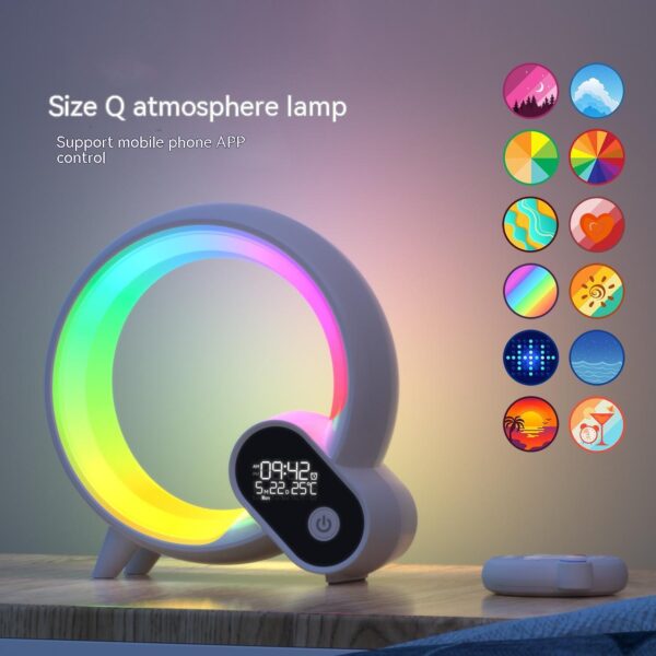 Smart Atmosphere Lamp Alarm Clock – Sunrise Simulation, Bluetooth, APP Control | Shop Now on CyberRigStore.com