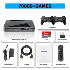 Super Console X2 Pro – 90,000+ Retro Games, 4K UHD, Dual System, Wireless Controllers | Shop Now on CyberRigStore.com