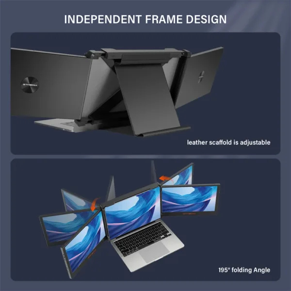 11.6” Portable Laptop Monitor – Dual/Triple Screen Extender, 1080P IPS, Type-C & HDMI | Shop Now on CyberRigStore.com