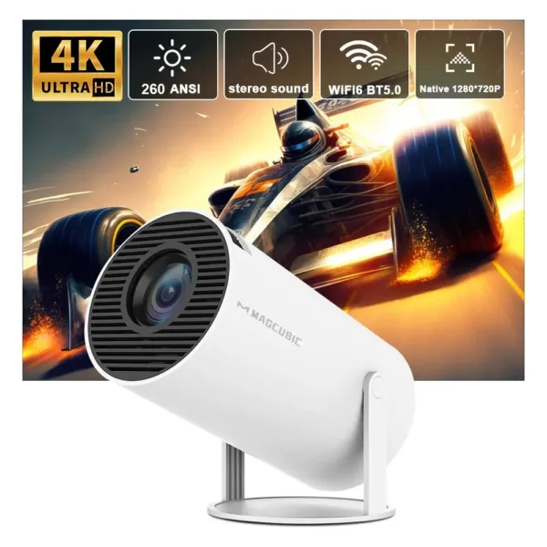 Magcubic HY300 Pro 4K Smart Projector – Android 11, WiFi 6, BT 5.0, 260 ANSI | Shop Now on CyberRigStore.com