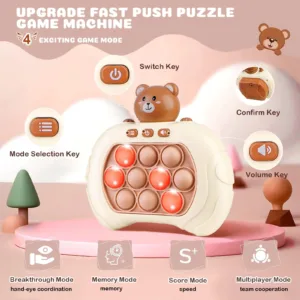 QuickPush Pro – Electronic Pop-Push Fidget Game, 100+ Levels, Sensory Toy | Shop Now on CyberRigStore.com