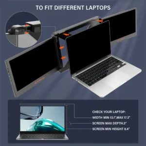 11.6” Portable Laptop Monitor – Dual/Triple Screen Extender, 1080P IPS, Type-C & HDMI | Shop Now on CyberRigStore.com