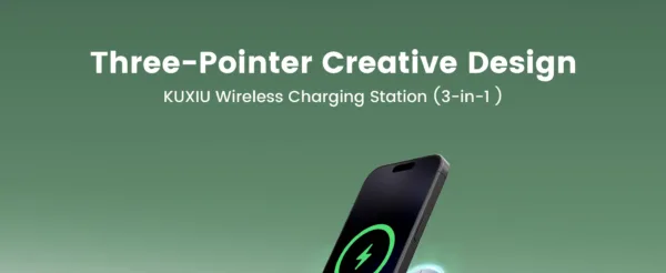 KUXIU X85 3-in-1 Wireless Charging Stand – Basketball Design, MagSafe, Fast Charge | Shop Now on CyberRigStore.com