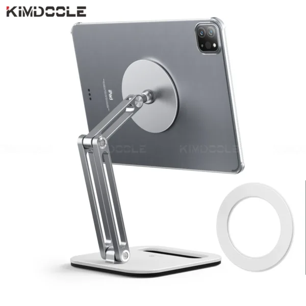 Artpowers Metal Magnetic Tablet Stand – Adjustable & Foldable Desk Holder for iPad, Samsung & More | Shop Now on CyberRigStore.com