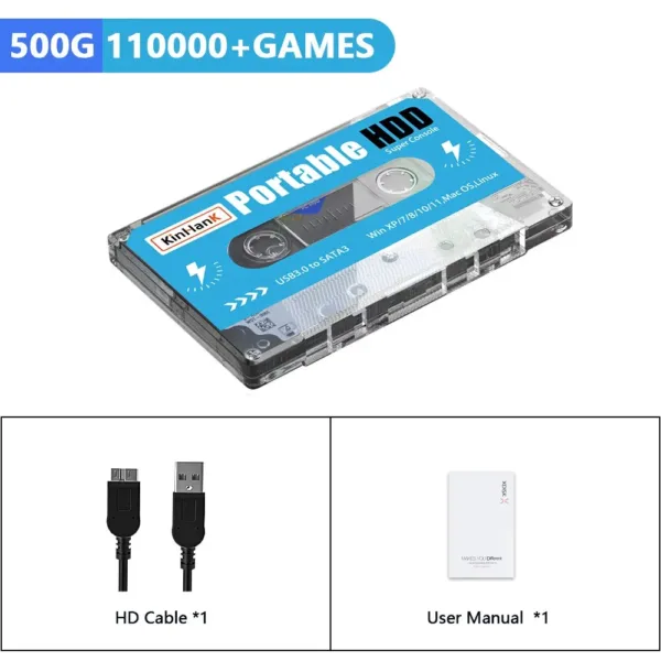 KINHANK 500GB Retro Gaming HDD – 110,000+ Games, Batocera OS, Plug & Play for PC | Shop Now on CyberRigStore.com