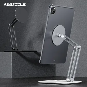 Artpowers Metal Magnetic Tablet Stand – Adjustable & Foldable Desk Holder for iPad, Samsung & More | Shop Now on CyberRigStore.com